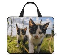 Laptop Case Sleeve Shockproof Computer Carrying Bag Little Cat on The Grass Notebook Case Cover Laptop Bag Water Resistant Computer Cases Tablet Briefcase for Travel Business 12 Inch