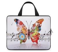 Laptop Case Sleeve Shockproof Computer Carrying Bag Music Butterfly Notebook Case Cover Laptop Bag Water Resistant Computer Cases Tablet Briefcase for Travel Business 15 Inch