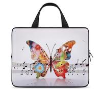 Laptop Case Sleeve Shockproof Computer Carrying Bag Music Butterfly Notebook Case Cover Laptop Bag Water Resistant Computer Cases Tablet Briefcase for Travel Business 17 Inch