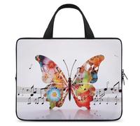 Laptop Case Sleeve Shockproof Computer Carrying Bag Music Butterfly Notebook Case Cover Laptop Bag Water Resistant Computer Cases Tablet Briefcase for Travel Business 12 Inch
