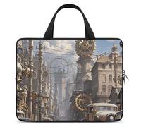 Laptop Case Sleeve Shockproof Computer Carrying Bag Steampunk City Laptop Bag Tote Lightweight Notebook Case Cover Traveling Briefcase Handle Bags for Travel Business 13inch, Steampunk City, 13 Inch
