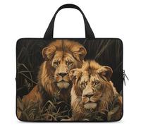 Laptop Case Sleeve Shockproof Computer Carrying Bag Two Lions Laptop Bag Tote Lightweight Notebook Case Cover Traveling Briefcase Handle Bags for Travel Business 15inch