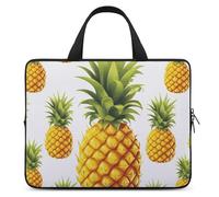 Laptop Case Sleeve Shockproof Computer Carrying Bag Yellow Pineapple on White Background Illustration Notebook Case Cover Laptop Bag Water Resistant Computer Cases Tablet Briefcase for Travel Business