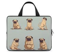 Laptop Case Sleeve Shockproof Computer Carrying Bag Yoga Pug Notebook Case Cover Laptop Bag Water Resistant Computer Cases Tablet Briefcase for Travel Business 17 Inch