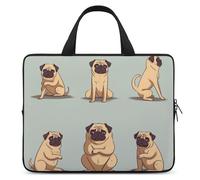 Laptop Case Sleeve Shockproof Computer Carrying Bag Yoga Pug Notebook Case Cover Laptop Bag Water Resistant Computer Cases Tablet Briefcase for Travel Business 12 Inch