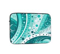 Laptop Case Sleeve Turquoise and White Circle Laptop Bag Carrying Case 15 inch Computer Protective Notebook Cases Cover