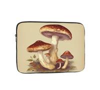 Laptop Case Sleeve Vintage Edible Mushrooms Laptop Bag Computer Carrying Case 17 Inch Computer Protective Notebook Cover