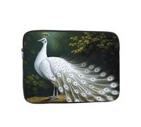 Laptop Case Sleeve White Peacock Laptop Bag Computer Carrying Case 13 Inch Laptop Protective Notebook Case Cover