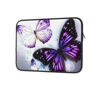 Laptop Case Sleeve White Purple Butterflies Laptop Bag Computer Carrying Case 15 Inch Laptop Protective Notebook Case Cover