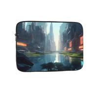 Laptop Case The City On The Water Laptop Sleeve Shockproof Protective Notebook Case with Zipper Briefcase Carrying