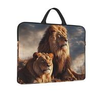 Laptop Case Two Lions Laptop Sleeve Water Resistant Computer Carrying Bag Briefcase with Handle