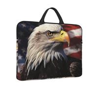 Laptop Case USA Flag and Eagle Laptop Sleeve Water Resistant Computer Carrying Bag Briefcase with Handle