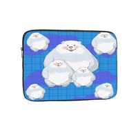 Laptop Case White Bear Family Laptop Sleeve Shockproof Protective Notebook Case with Zipper Briefcase Carrying 10 Inch
