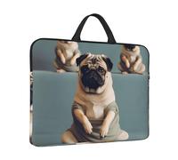 Laptop Case Yoga Pug Laptop Sleeve Water Resistant Computer Carrying Bag Briefcase with Handle