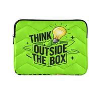 Laptop Cases 13-14 Inch Stylish, Inspirational Slogan: Think Outside The Box, Computer Bags with Zipper for Work Journey