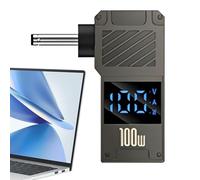 Laptop Charging Adapter, Type C Laptop Charger Adapter, Type C Charger Connector Tip 100W Type C to DC with Digital Display, Converter
