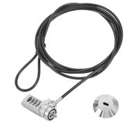Laptop Computer Lock 6ft Combination Cable with 4 Digit Code | Steel and Plastic Build, Portable Keyless Access, Secures to Desks or Immovable Objects for Travel and Home