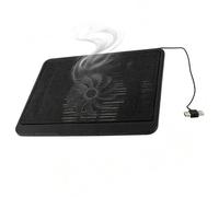 Laptop Cooler Cooling Pad Base, 14" Or Below Notebook Support Stand Silent Pad Base with 130mm Big Fan USB Mesh Stand for Multiple Devices (Black)