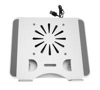 Laptop Cooler Stand 17in Aluminum Alloy Elevatable Foldable Portable Sturdy Cooling Fan for Home Office Desk Gaming Laptop Computer Tablet