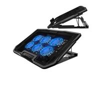Laptop Cooling Pad: Laptop Cooler with 6 Cooling Fan Ultra Quiet 1400RPM Fast Cooling | Reg Height Laptop Stand