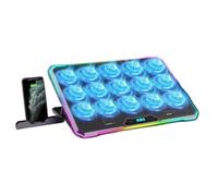 Laptop Cooling Pad LED Lights 13Fans For 14-21Inch Laptops Coolers 8Level Adjustable Height Stand Double USB Port LED Laptop Coolers