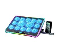 Laptop Cooling Pad Platform with 13 Cooling Fans, Supports 14-21 Inch Laptops, Ergonomic 8 Height Adjustable Stand