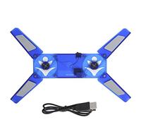 Laptop Cooling Pad Portable Dual Fan Notebook Cooler with Blue LED Light for Home Office Use ABS Material DR 2008G
