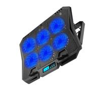 Laptop Cooling Pad Stand for 15.6 Inch Laptops with Six Fans | ABS Build, Black Finish, 2200 Revolutions Per Minute, 5v 2.1w Power, Adjustable Height for PC Use
