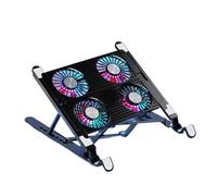 Laptop Cooling Pads laptop cooler stand Laptop Cooler Base Stand Foldable Laptop Cooling Pad Portable Height Adjustable Notebook Stand for 11-17.3 Inch with(With 4 fans)