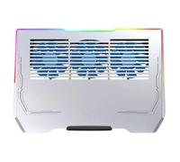 Laptop Cooling Pads laptop cooler stand Notebook Air-cooled Cooling Pad with RGB Colorful Light 3 Fans Cooling Radiator Bracket Suit for 12.1-17.3 Inch Laptop(Ice Demon-Silver)