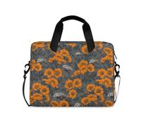 Laptop Cover 15-16 Inch Soft Lining Laptop Case Wolverine Poppy Orange and Gray Computer Briefcase with Zipper for Business Travel