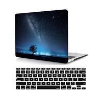 Laptop Cover Case Compatible with MacBook Air 13 inch Model A1466 A1369 Released in 2017 2016 2015 2014 2013 2012 2011 2010, Color Painted Protective Hard Shell Case & Keyboard Cover, Starry Sky