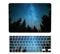 Laptop Cover Case Compatible with MacBook Air 13 inch Model A1466 A1369 Released in 2017 2016 2015 2014 2013 2012 2011 2010, 3D Painted Protective Hard Shell Case & Keyboard Cover, Starry Night