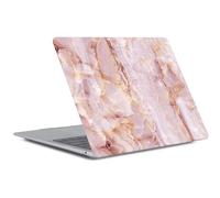 Laptop Cover Case Compatible with MacBook Pro 16 Inch with Touch Bar and Touch ID Model A2141 Released in 2020 2019, Color Painted Plastic Protective Hard Shell Case, Pink Marble