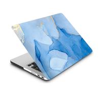 Laptop Cover Case Compatible with MacBook Pro 16 Inch with Touch Bar and Touch ID Model A2141 Released in 2020 2019, Color Painted Plastic Protective Hard Shell Case, Blue Marble