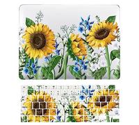 Laptop Cover Case Compatible with New MacBook Air 13.6 inch M2 Chip Model A2681 with Liquid Retina Display and Touch ID Released in 2022, Protective Hard Shell Case & Keyboard Cover, Sunflower