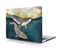 Laptop Cover Case Compatible with New MacBook Pro 15 Inch with Touch Bar and Touch ID Model A1990 A1707 Released in 2019 2018 2017 2016, 3D Painted Plastic Protective Hard Shell Case, dolphins