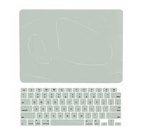 Laptop Cover Case Compatible with New MacBook Pro 15 inch with Touch Bar and Touch ID Model A1990 A1707 Released in 2019 2018 2017 2016, Protective Hard Shell Case & Keyboard Cover, Light Green