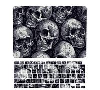 Laptop Cover Compatible with New MacBook Air 13 inch with Retina Display Touch ID Model M1 A2337 A2179 A1932 Released in 2020 2019 2018, Protective Hard Shell Case & Keyboard Cover, Skeleton