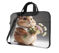 Laptop Crossbody Bag Laptop Carrying Case With Shoulder Straps & Handle Tablet Bag For Office Business, Cute Mouse, 14 inch