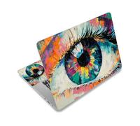 Laptop Decal Sticker Skin Cover, 11.6”12" 13" 13.3" 14" 15" 15.4" 15.6 inch Laptop Netbook Universal Vinyl Skin Sticker Cover Waterproof Notebook PC Protector (2 Wrist Pad Included), Evil Eye
