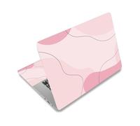 Laptop Decal Sticker Skin Cover, 11.6”12" 13" 13.3" 14" 15" 15.4" 15.6 inch Laptop Netbook Vinyl Skin Sticker Cover Art Notebook PC Reusable Protector (2 Wrist Pad Included), Art Modern Pink