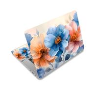 Laptop Decal Sticker Skin Cover, 12" 13.1" 13.3" 14" 15" 15.4" 15.6" Laptop Netbook Vinyl Art Skin Sticker Cover Notebook PC Protector (2 Wrist Pad Included), Removable Reusable, Watercolor Florals
