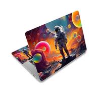 Laptop Decal Sticker Skin Cover, 12" 13.1" 13.3" 14" 15" 15.4" 15.6" Laptop Netbook Vinyl Art Skin Sticker Cover Notebook PC Protector (2 Wrist Pad Included), Removable Reusable, Great Astronaut