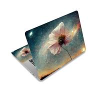 Laptop Decal Sticker Skin Cover, 12" 13.1" 13.3" 14" 15" 15.4" 15.6" Laptop Netbook Vinyl Art Skin Sticker Cover Notebook PC Protector (2 Wrist Pad Included), Removable Reusable, Floral Stars