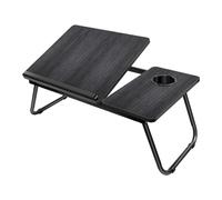 Laptop Desk, Laptop Bed Table with Foldable Legs & Cup Slot, Reading Holder Notebook Stand Breakfast Bed Tray Book Holder