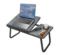 Laptop Desk, Laptop Bed Table with Foldable Legs & Cup Slot, Reading Holder Notebook Stand Breakfast Bed Tray Book Holder for Sofa, Bed, Terrace, Balcony