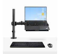 StarTech.com Laptop Desk Mount - Monitor and Laptop Mount - Displays up to 34in (8kg/17.6lb) & Laptops (4.5kg/9.9lb) - Articulating VESA Laptop Tray Arm - Clamp / Grommet Mount