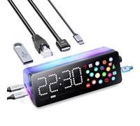 Laptop Docking Station, 7-in-1 USB C Docking Station with Screen, Multiple Built-in Apps, USB C Dock with HDMI 4K@60Hz, 90W Max Power Delivery, 1 Gbps Ethernet, Multiport Adapter for Dell/HP/MacBook