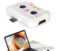 Laptop Docking Station | Cute Laptop Hub Computer Dock | High-speed Transmission, Multiport Adapter Dock Dongle, Portable Desktop Docking Station for Phone Tablet